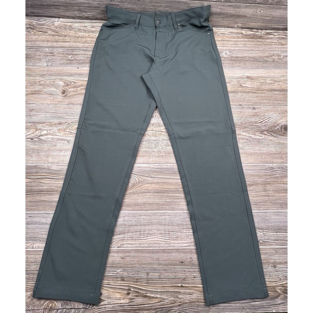 Legend Mens Golf Travel Pants Green Stretch Flat‎ Front Zip Fly Size 36x31.5